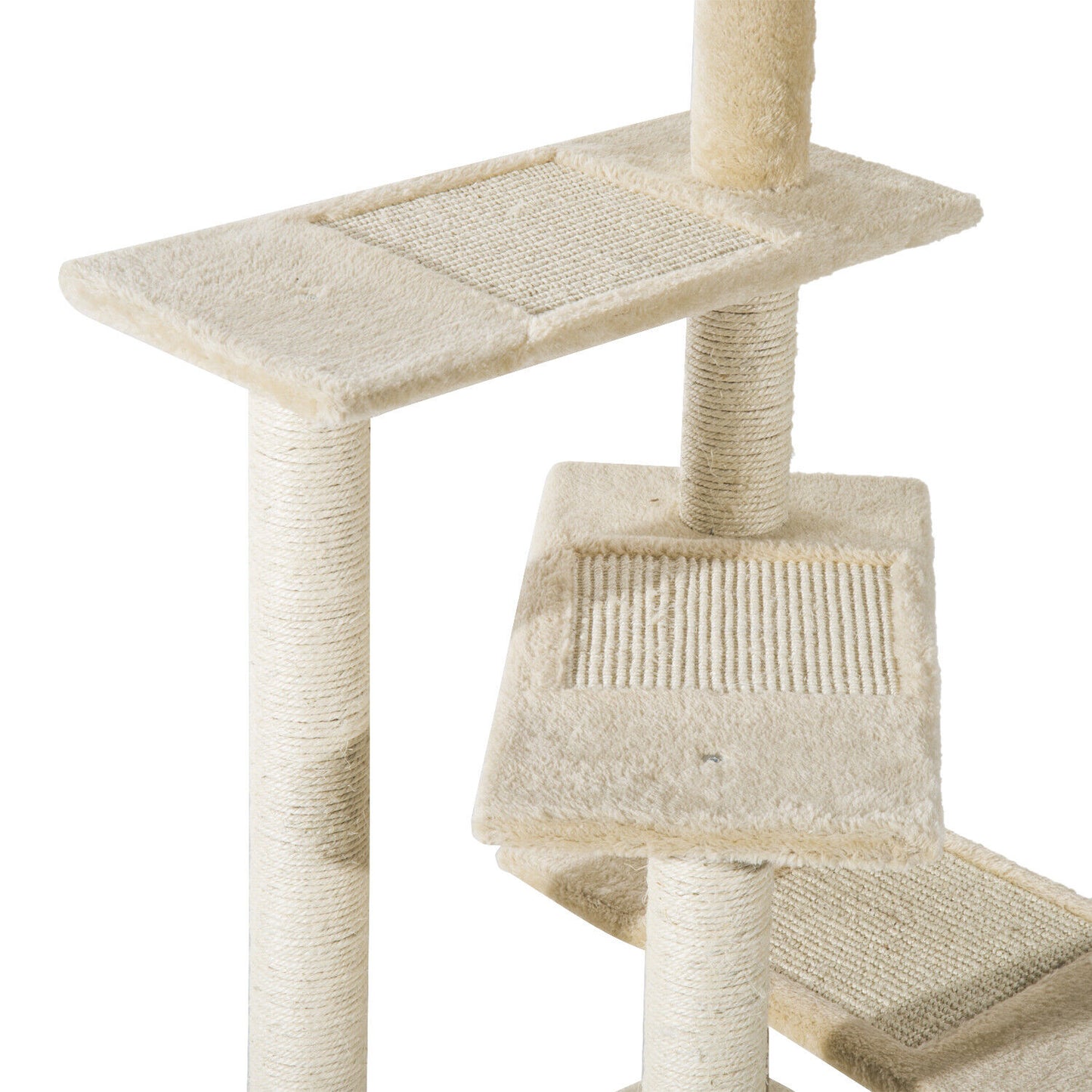 Pawhut Cat Tree Scratcher, Climbing Post, Kitten Pets Scratching Furniture Tower