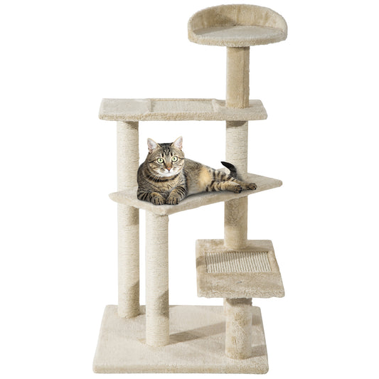 Pawhut Cat Tree Scratcher, Climbing Post, Kitten Pets Scratching Furniture Tower