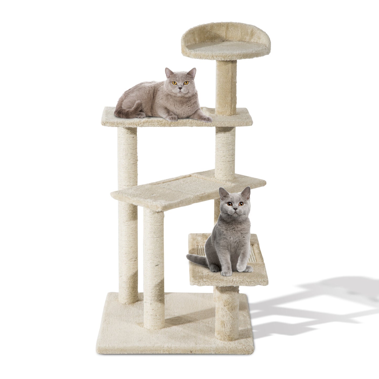 Pawhut Cat Tree Scratcher, Climbing Post, Kitten Pets Scratching Furniture Tower